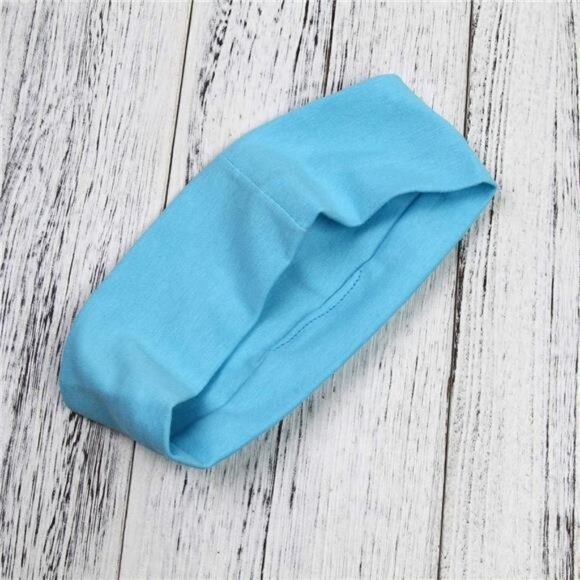 Headbands Hairband Exercise Bands Cotton Soft and Stretchy Elastic Solid Color - Picture 2 of 4